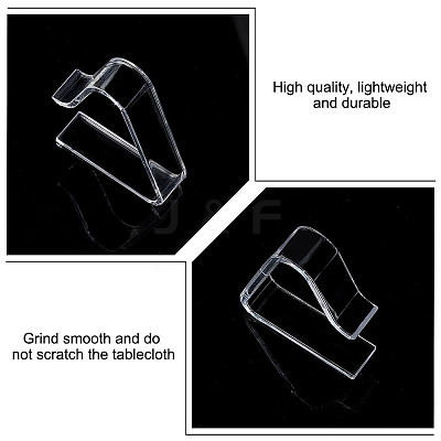 48Pcs 2 Style Transparent Plastic Tablecloth Clips AJEW-GL0002-08-1