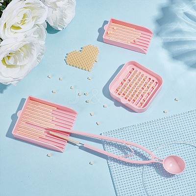 1Pc Plastic with Iron Tweezers TOOL-WH0155-238A-1