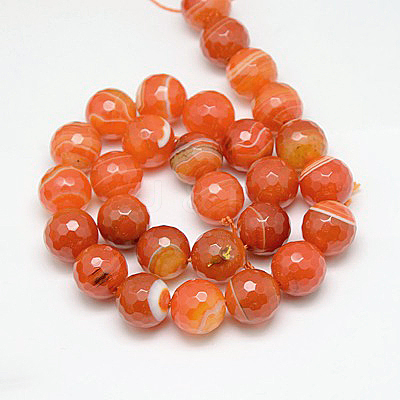 Natural Red Agate Beads Strands G-G581-6mm-10-1