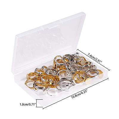 Adjustable Brass Ring Components KK-PH0035-85-1