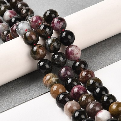 Natural Multicolor Tourmaline Beads Strands G-B048-B02-02-1