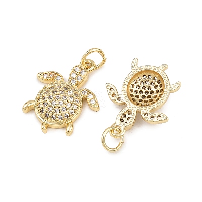 Brass Micro Pave Cubic Zirconia Pendants KK-H093-17A-G-1
