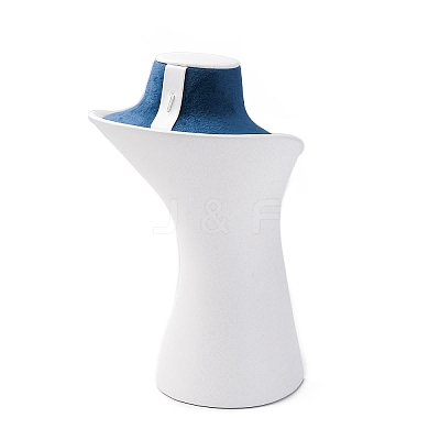 Bust Shaped PU Leather Jewelry Display Stands for Necklaces AJEW-A068-03A-1