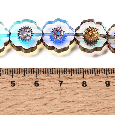 Electroplated Transparent Glass Beads Strands GL-CBA98F0-05D-1