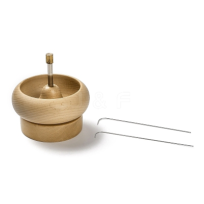 Wood Manual Beading Spinners TOOL-K012-03-1