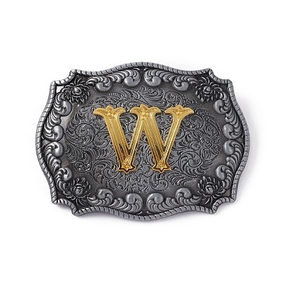 Western Alloy Initial Letter.W Belt Buckle DIY-WH0304-330-1