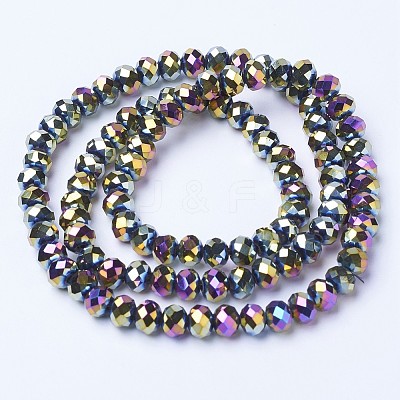 Electroplate Transparent Glass Beads Strands EGLA-A034-T1mm-UA07-1