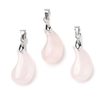 Natural Rose Quartz Pendants G-NH0025-14P-07-1