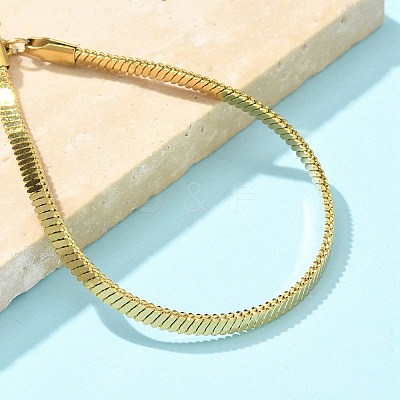 304 Stainless Steel Snake Chain Bracelets for Women LS-BJEW-U019-04G-02-1