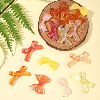 70Pcs 7 Styles Opaque & Transparent Acrylic Beads TACR-FS0001-59-1