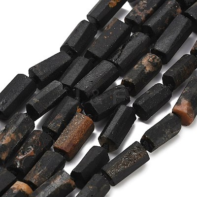 Natural Black Tourmaline Beads Strands G-F716-01-B01-1
