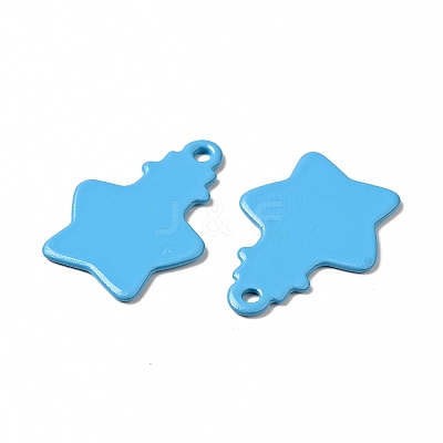 Spray Painted 201 Stainless Steel Pendants STAS-G304-02D-1