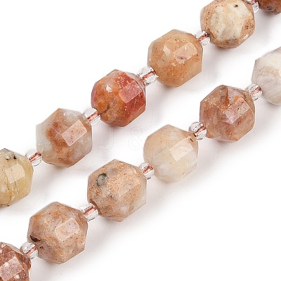 Natural Green Opal Beads Strands G-O201B-142G-1