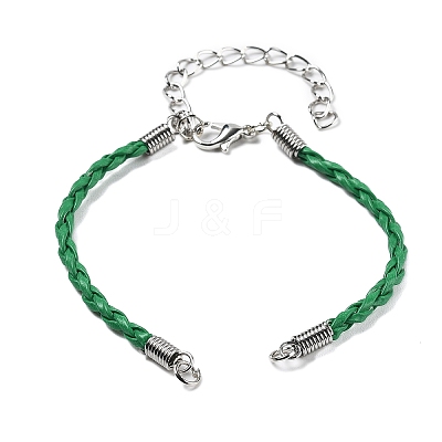 Braided PU Leather Cord Bracelet Making AJEW-JB00032-1