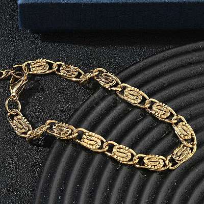 6MM 304 Stainless Steel Lumachina Chain Bracelets SA-CBA2696-14G-1