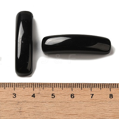 Natural Obsidian Connector Charms G-G095-01D-1