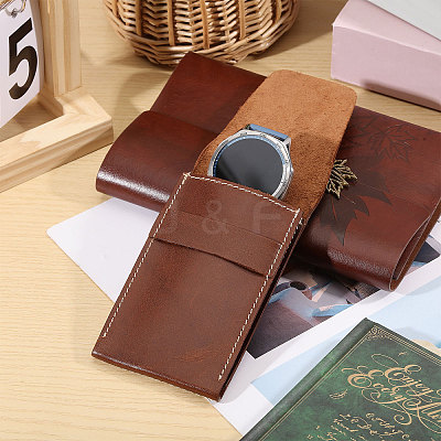 PU Leather Single Watch Storage Envelope Boxes CON-WH0089-229-1