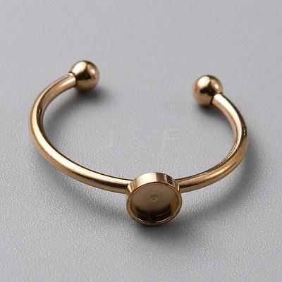 304 Stainless Steel Cuff Ring Components FIND-WH0129-74A-RG-1
