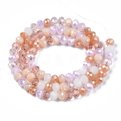Electroplate Glass Beads Strands X-EGLA-N002-12I-1