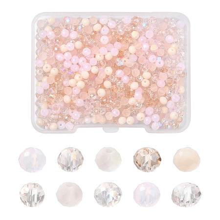 500Pcs 10 Styles Electroplate Glass Beads Strands EGLA-YW0003-24A-1