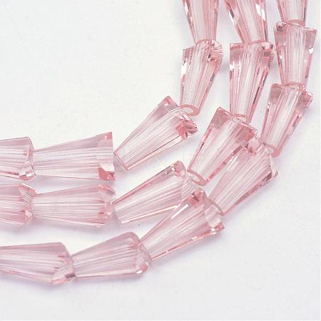 Transparent Glass Bead Strands GLAA-R170-6x12-01H-1