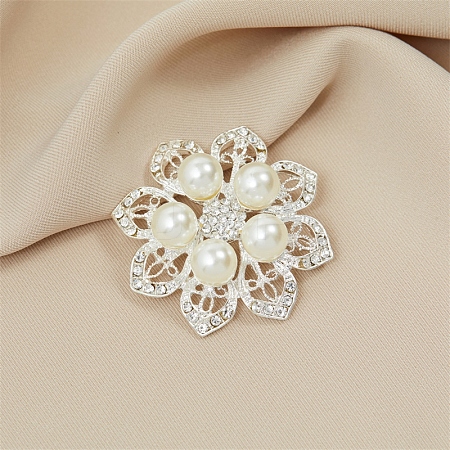 Flower Rhinestone Brooch PW-WGC3C74-01-1