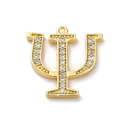Rack Plating Brass Micro Pave Cubic Zirconia Pendant KK-H449-76G-11-1