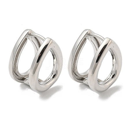 Brass Hoop Earrings for Women EJEW-E295-30P-1