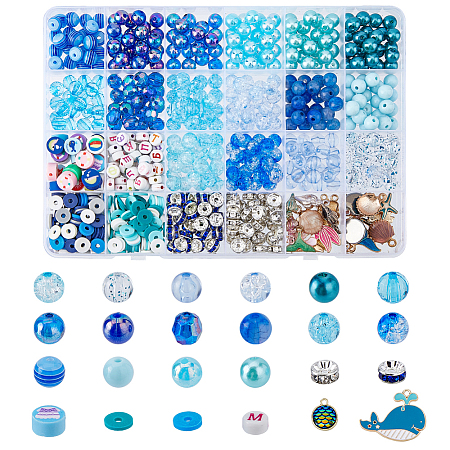 SUPERFINDINGS DIY Ocean Theme Jewelry Making Finding Kit DIY-FH0005-19-1