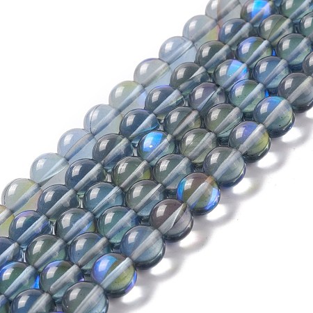 Synthetic Moonstone Beads Strands G-E573-02C-29-1