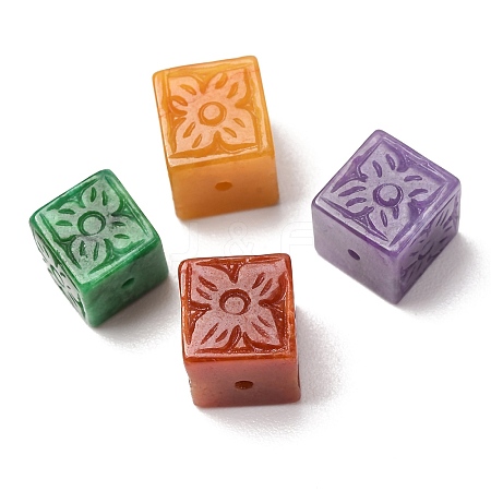 Natural Myanmar Jade Dyed Carved Beads GG-CBABA9C-09-1