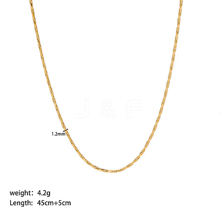 Titanium Steel Cardano Chain Necklaces PW-WG8A4BA-07-1