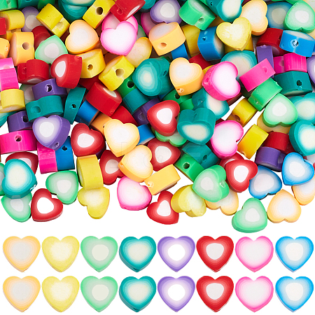 240Pcs 8 Colors Handmade Polymer Clay Beads CLAY-SC0002-30-1