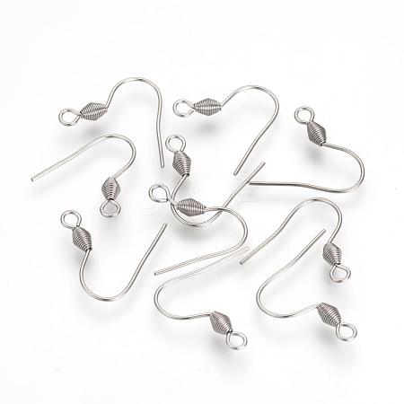 304 Stainless Steel Earring Hooks STAS-R071-30-1