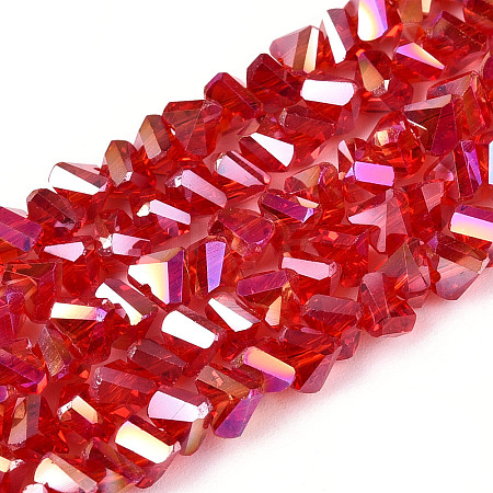 Electroplate Transparent Glass Beads Strands LS-GLAA-N021-4mm-08-1