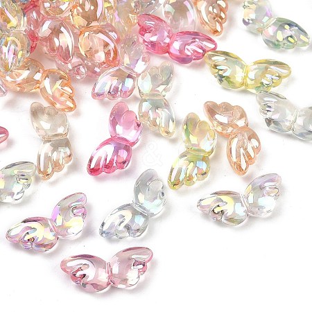 UV Plating Transparent Acrylic Beads MACR-L007-14-1