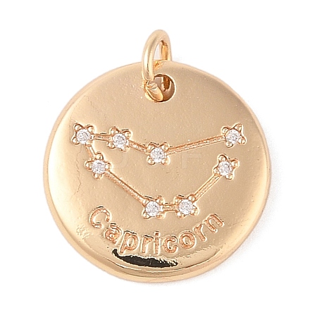 Brass with Clear Cubic Zirconia Pendants LS-KK-N256-24J-G-1