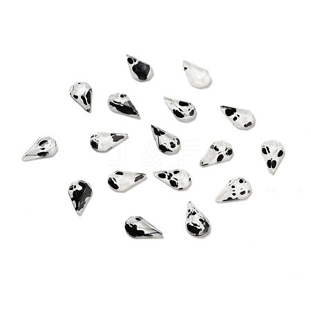 Spot Pattern Resin Cabochons LS-MRMJ-G015-06-1
