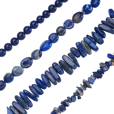 4 Strands 4 Style Natural Lapis Lazuli Beads Strands G-KS0001-12-1