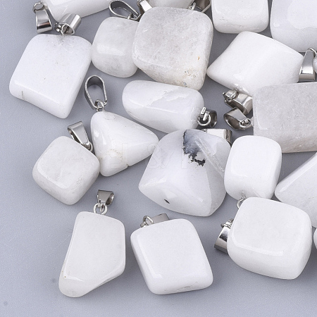 Natural White Jade Pendants G-Q996-32-1