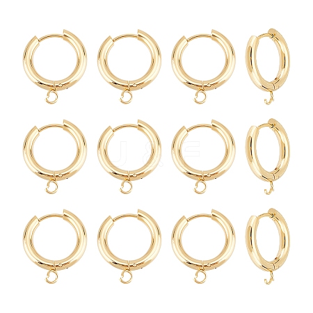 Unicraftale 12Pcs 201 Stainless Steel Hoop Earrings STAS-UN0056-85-1