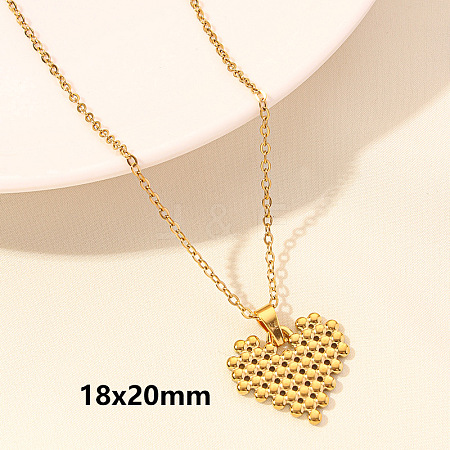 Stainless Steel Heart-Shaped Necklace Jewelry Luxury DIY Accessories PVD Vacuum Plating ZC7092-4-1