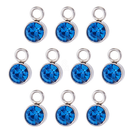 10Pcs Glass Rhinestone Charms STAS-TA0003-26E-1
