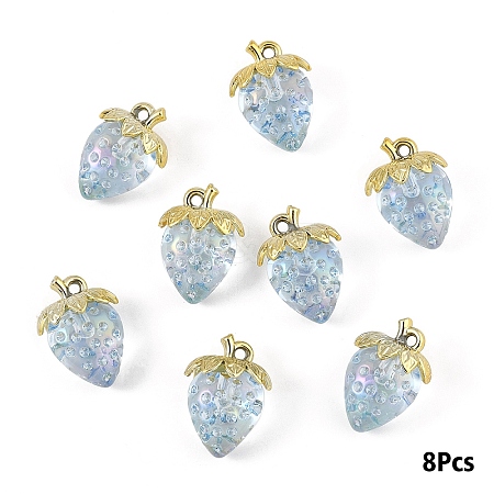 Transparent Acrylic with Alloy Pendants TACR-YW0003-14D-1