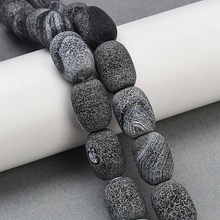 Natural Weathered Agate Beads Strands G-NH0047-B09-02-1