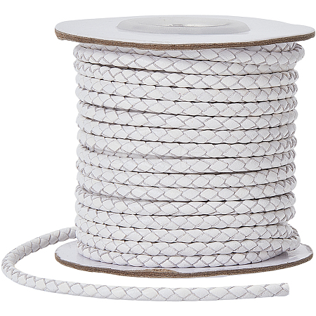1 Roll 10M Round Braided Cowhide Cords WL-SC0001-03D-1