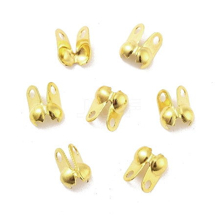 Rack Plating Brass Bead Tips KK-P274-02C-G-1