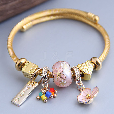 Adjustable Stainless Steel European Bangles FS-WGEE97D-03-1