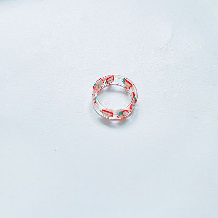 Geometric Colorful Fruit Series Ring - Vintage Style LS-ST7337202-1