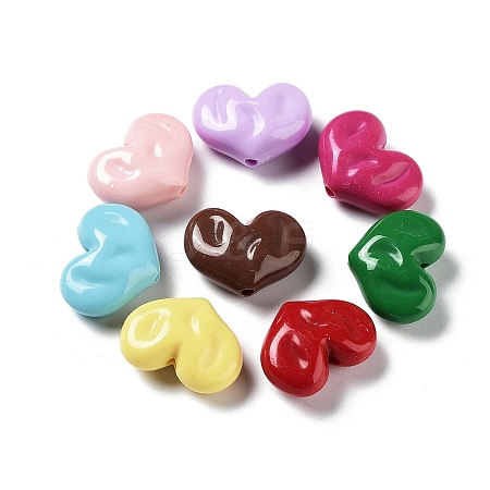 Opaque Acrylic Beads X-OACR-Z013-33-1